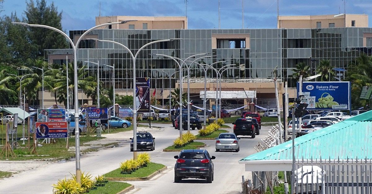 This file photo from late 2019 shows downtown Majuro, the destination for most Marshall Islanders deported from the United States. An average of 31 Marshallese have been deported annually during the past four years. Photo by Hilary Hosia