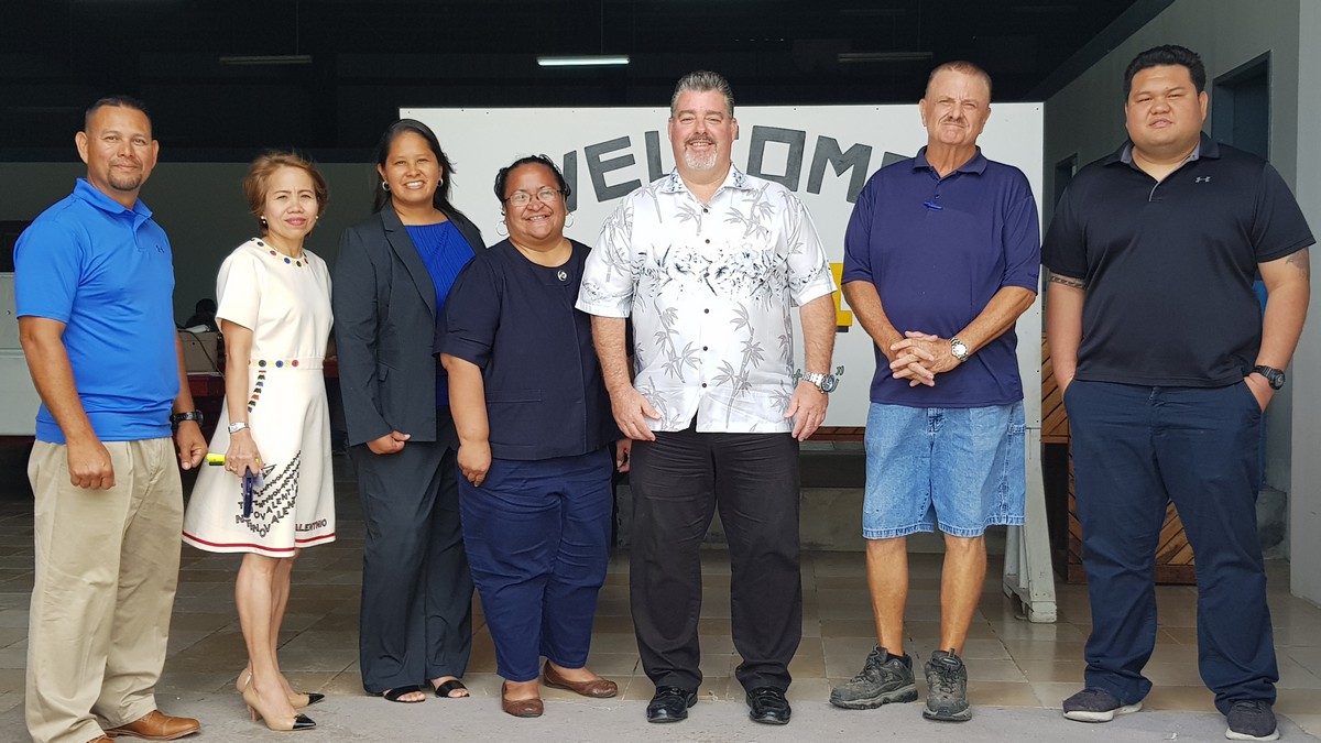 The Northern Marianas Technical Institute board members. From left, Ray Pangelinan, Irene Holl, Catherine Attao, Carmelita Faisao, Chairperson Mario Valentino, Rick Kautz, and Derron Mendiola. Photo by Lori Lyn C. Lirio