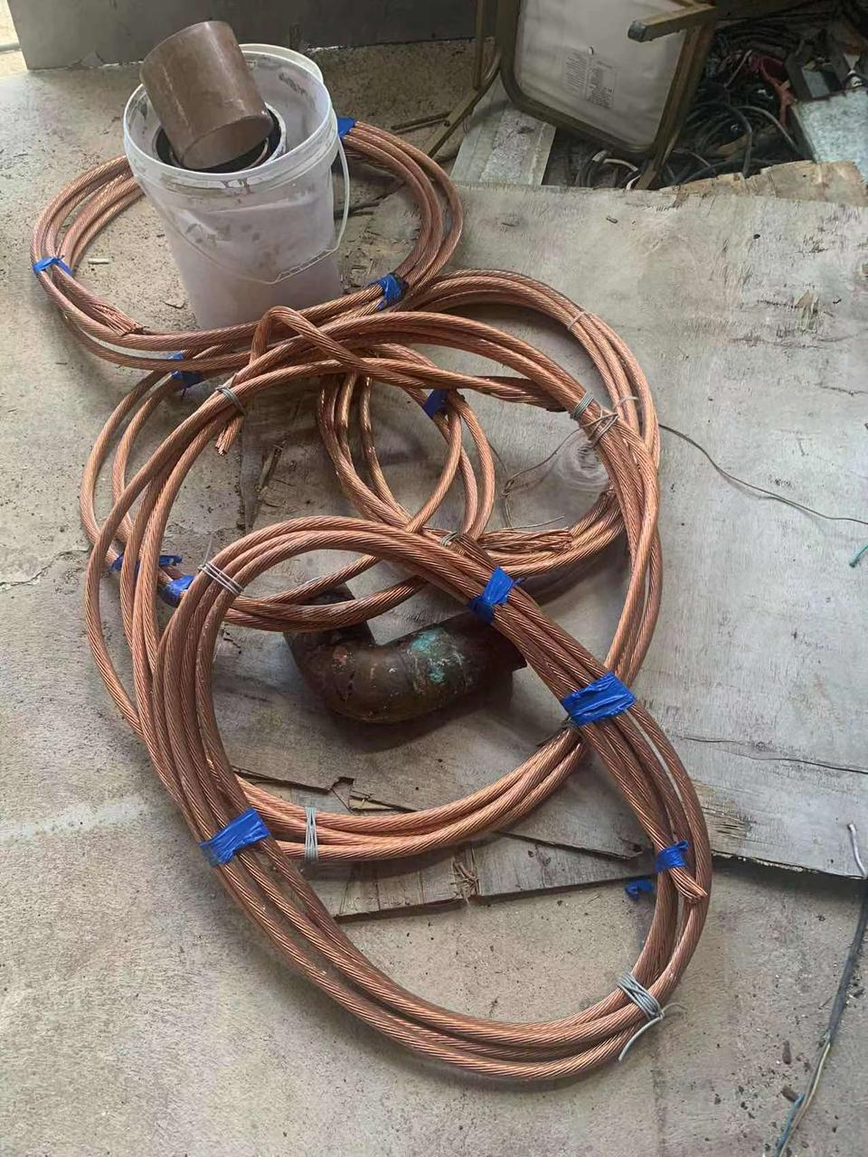 Copper wire is seen on the floor of an IPI hotel tower room.