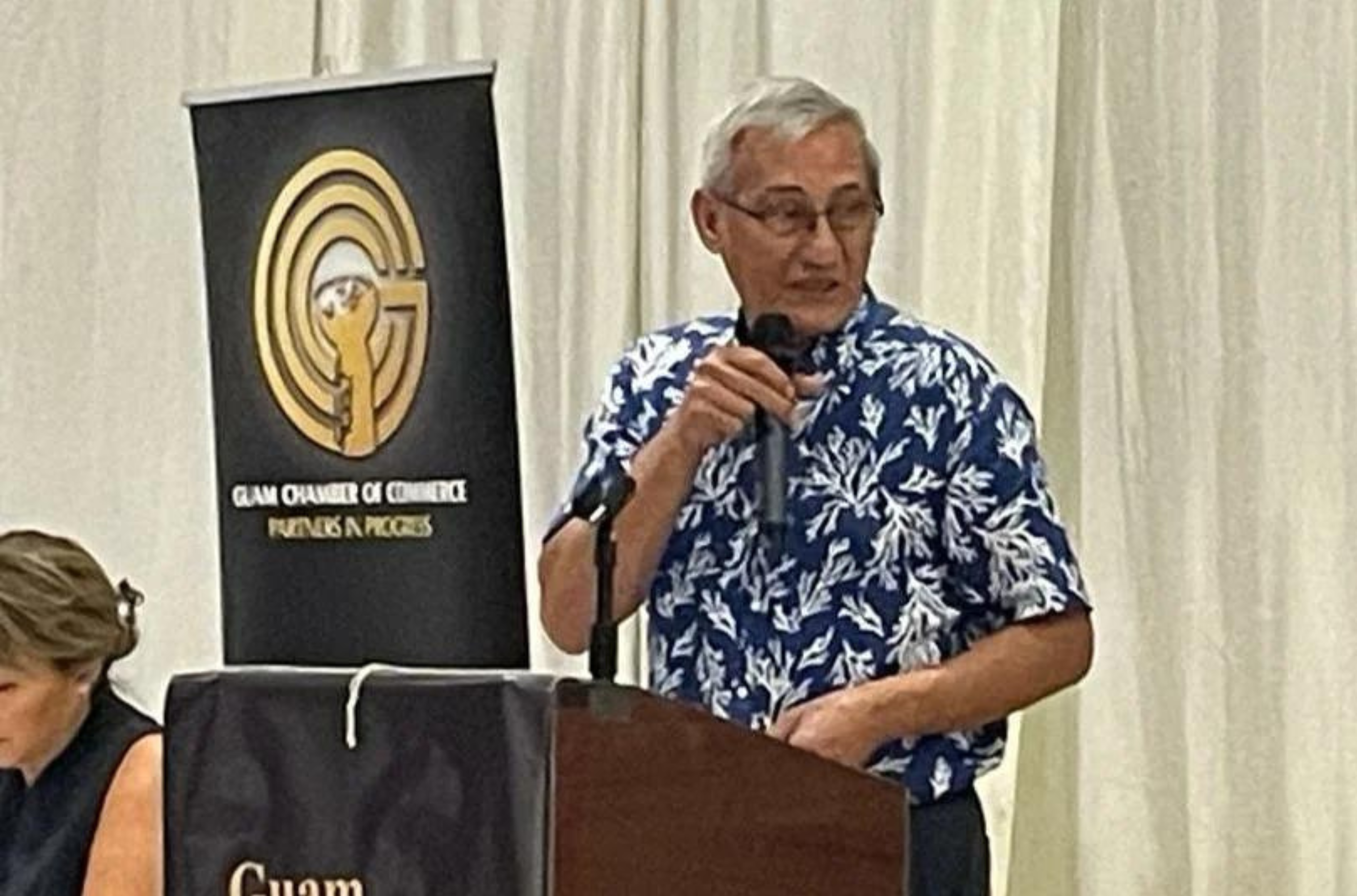Guam Power Authority General Manager John Benavente at a Business Recovery Summit organized by the Guam Chamber of Commerce on July 7, 2023.