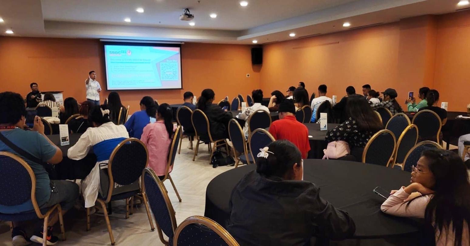 CNMI SBDC Marketing Manager Roman Tudela facilitates a breakout session titled "Side Hustle without the Hassle" during Northern Marianas College's 2nd Annual Set Sail Conference at the Crowne Plaza earlier this year.