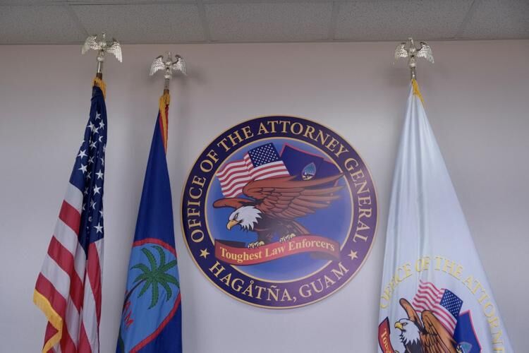 The seal of the Office of the Attorney General of Guam is shown May 4, 2023, in Tamuning. 