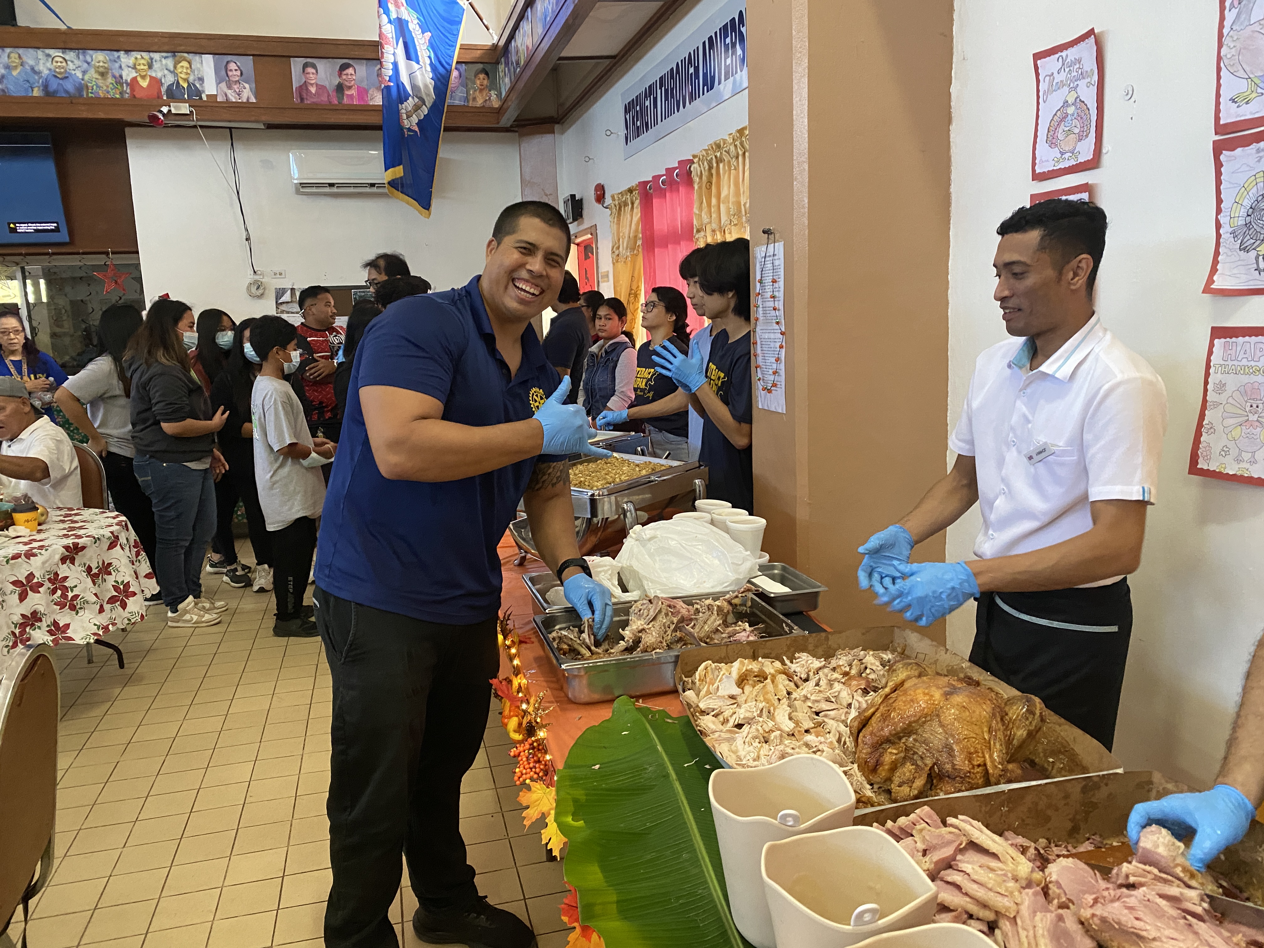 Billy Grow, Rotarian, helped organize the day's event.