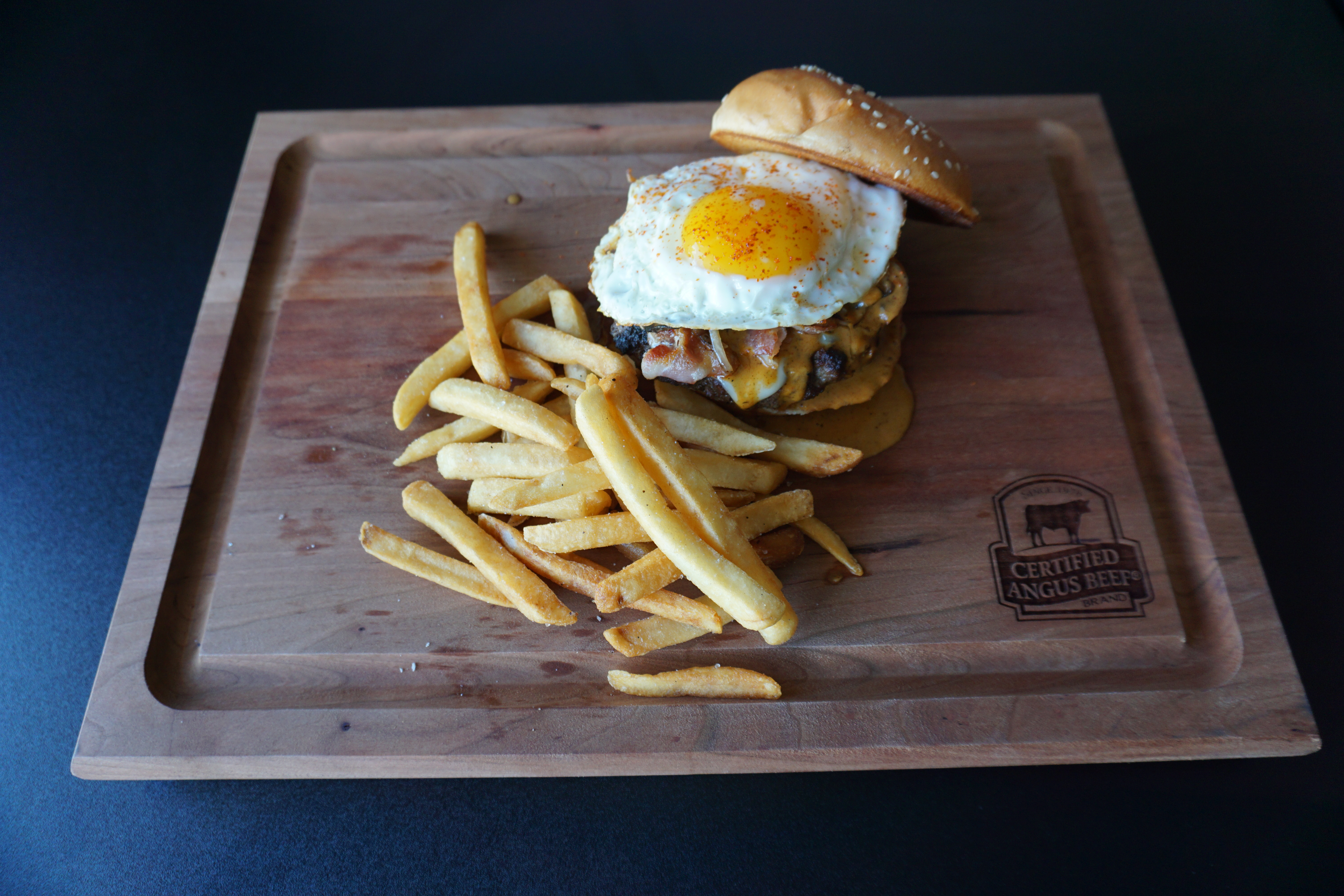 The show-stopping, jaw-dropping Kåksaka Burger is a crowd favorite at Ina's Kitchen. 