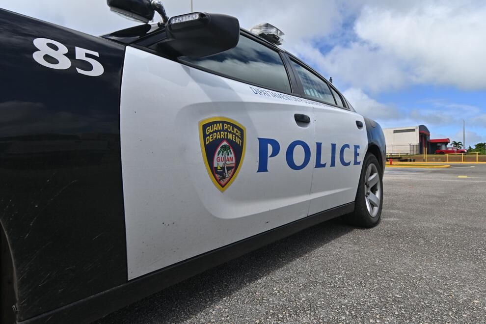 A Guam Police Department cruiser parked in front of the Dededo precinct as seen Dec. 6, 2023. 