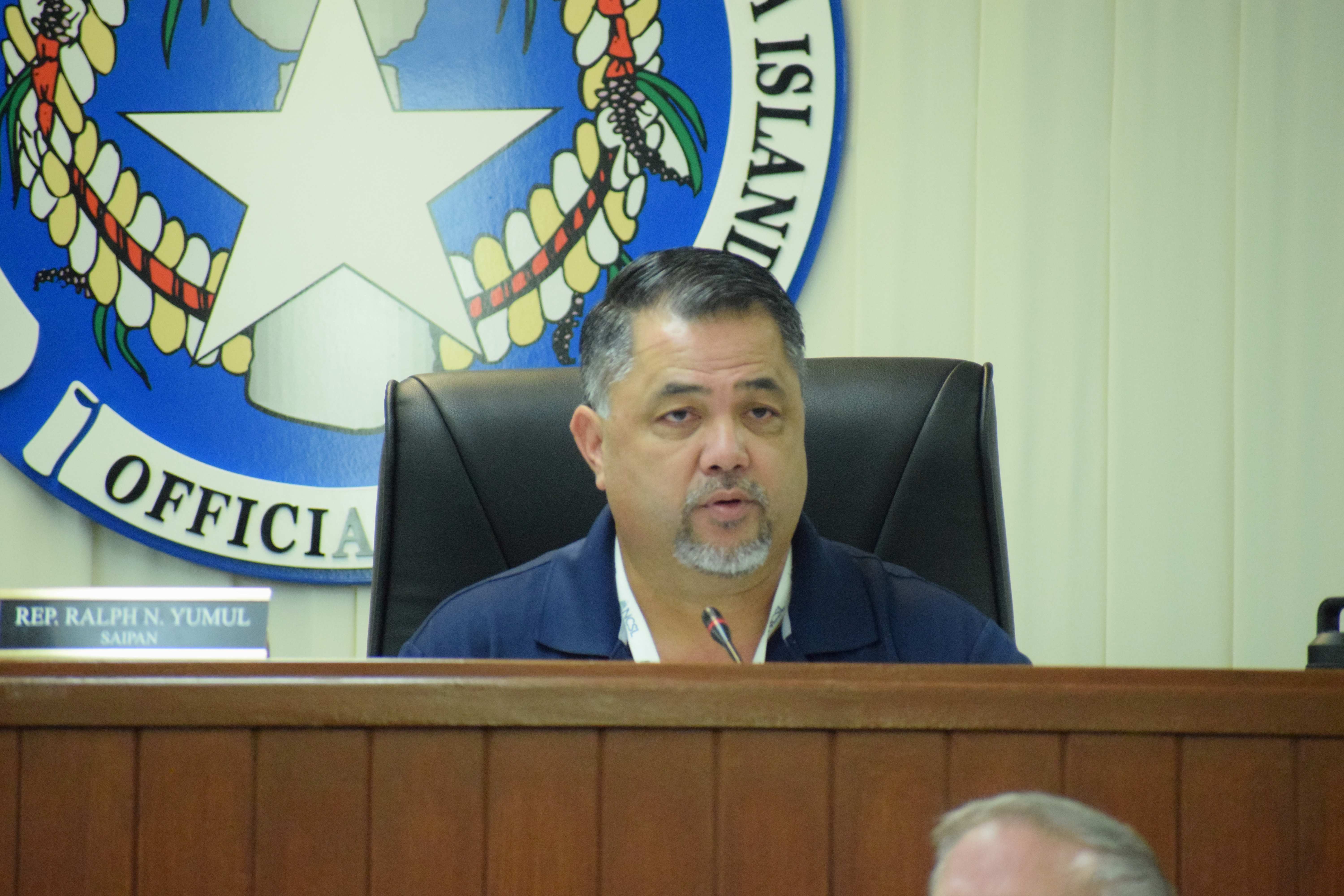 Rep. Ralph N. Yumul, who chairs the House Special Committee on Federal Assistance & Disaster-Related Funding, speaks during a meeting on Thursday in the House chamber.