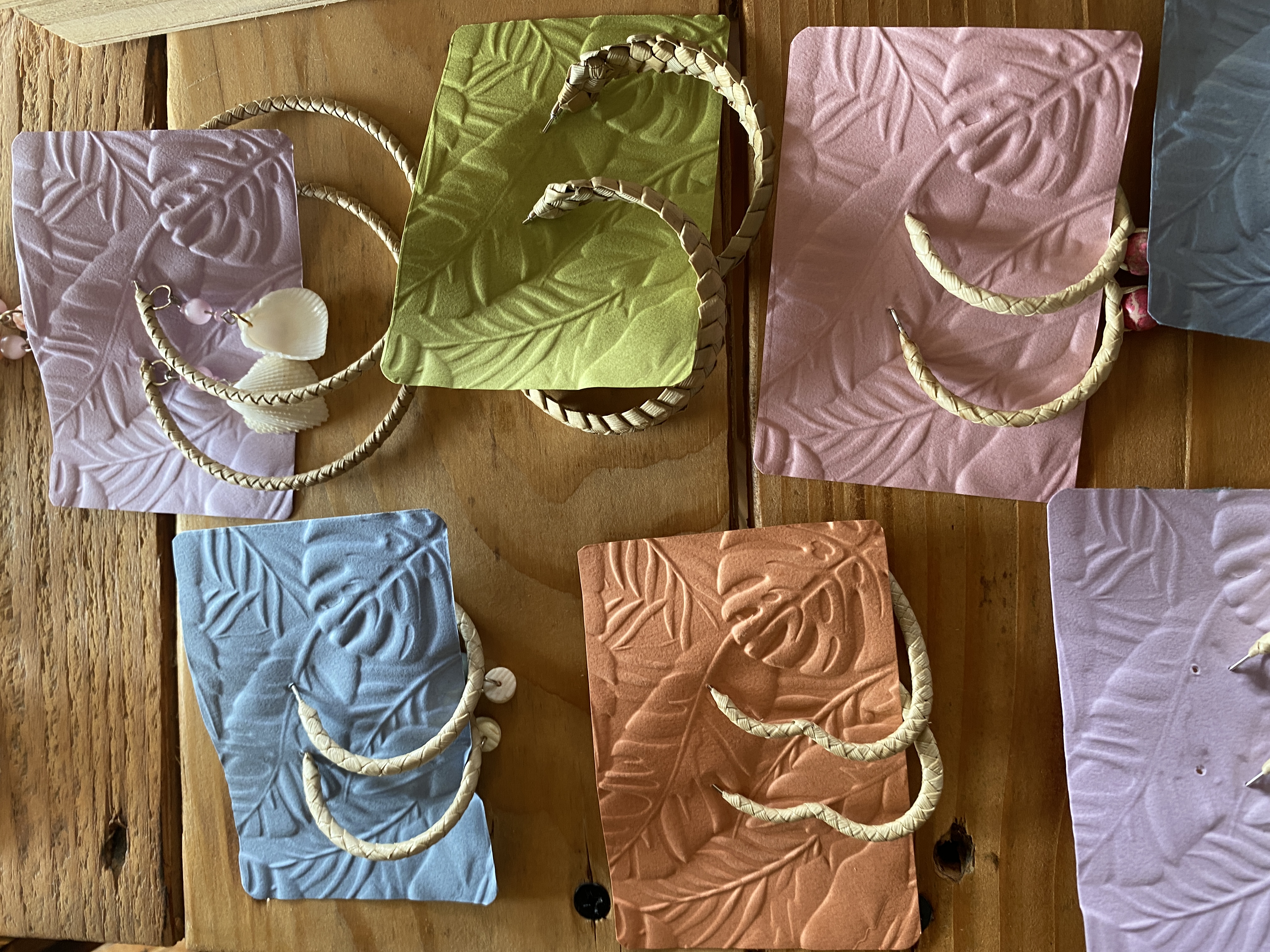 Cute and elegant woven hoops from Saipan Weaving.