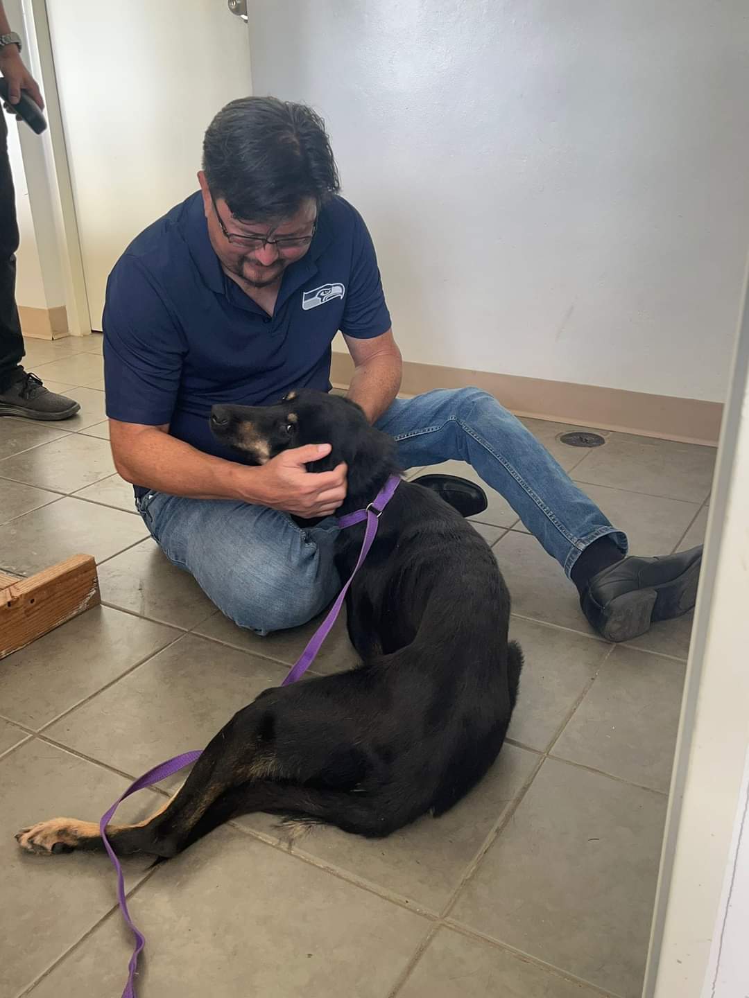Ed Propst in the animal shelter.
