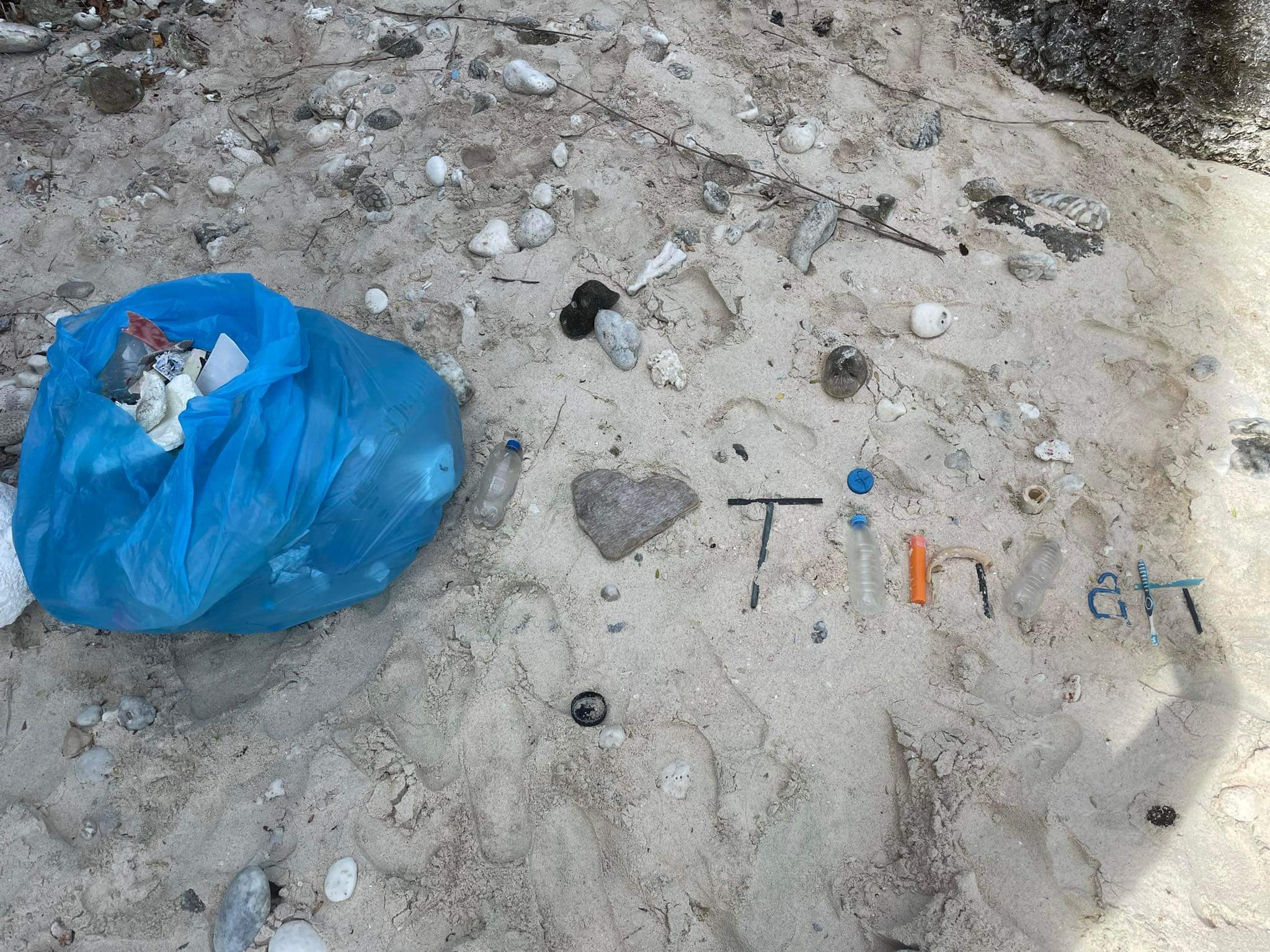 Trash gathered in Tinian Long Beach and Masalok Beach Clean-Up organized by the team at Latte Marine Diving and Salvage last April 6, 2024.