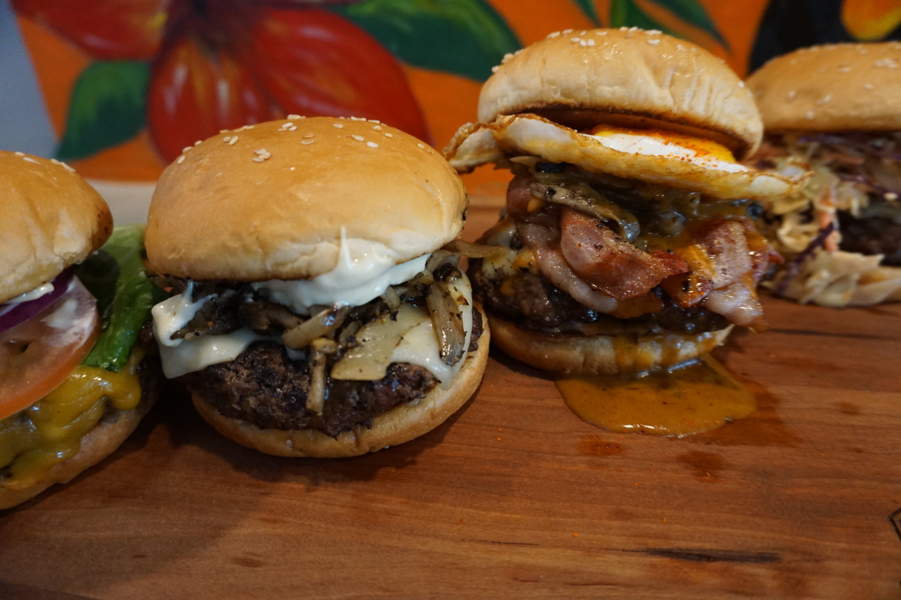 A local favorite, the Swiss burger ​features garlic aioli, Swiss cheese, sautéed onions and mushrooms.