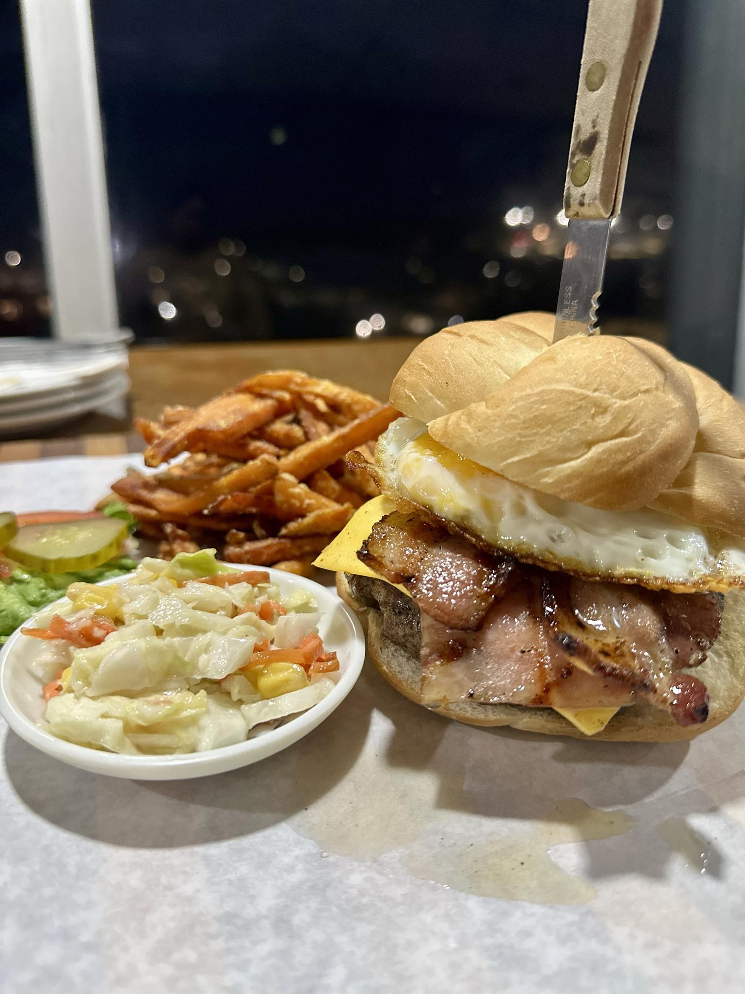 Monster Burger of 360 Revolving Restaurant.