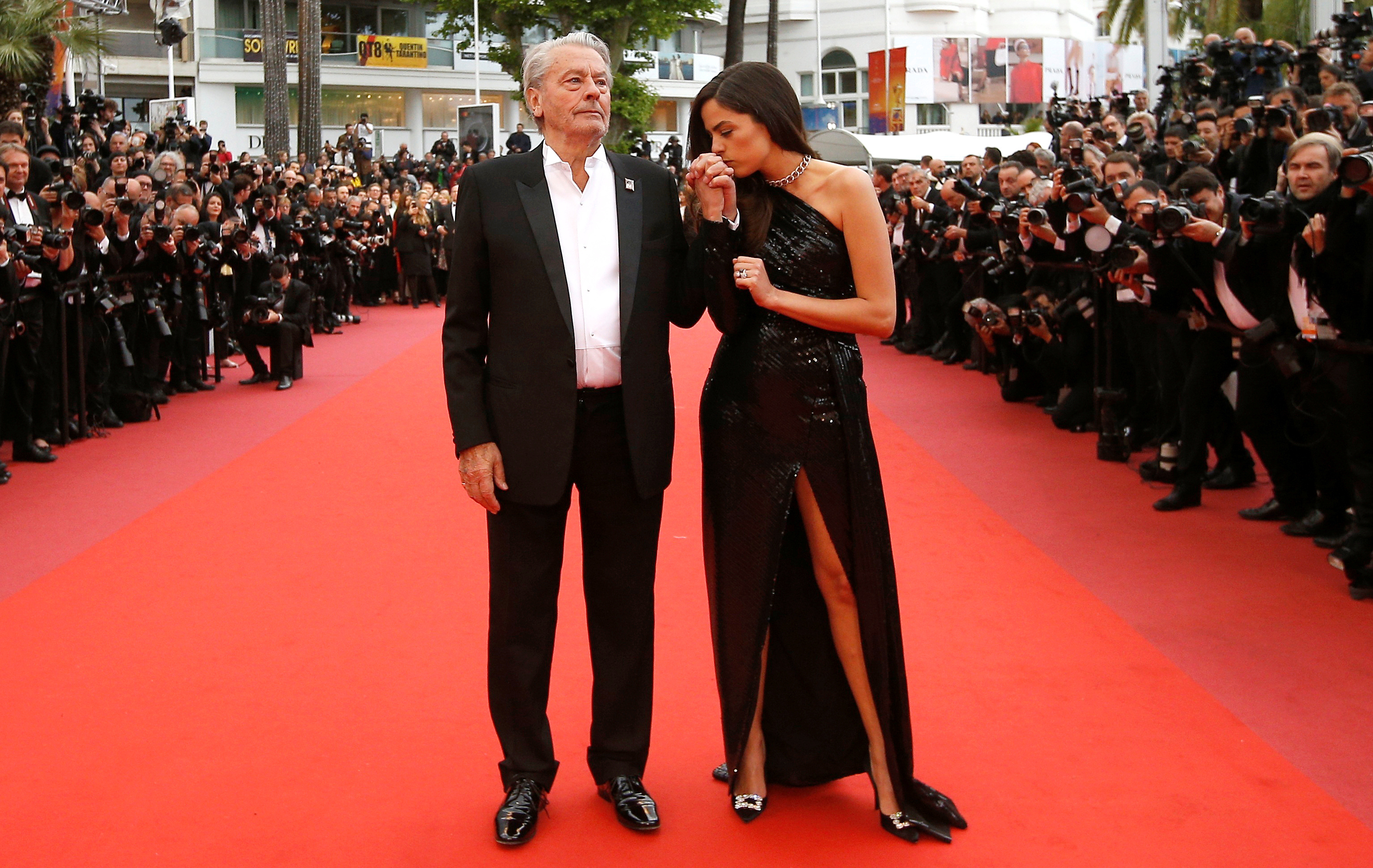 Alain Delon and daughter Anouchka Delon at the 72nd Cannes Film Festival, May 19, 2019. 