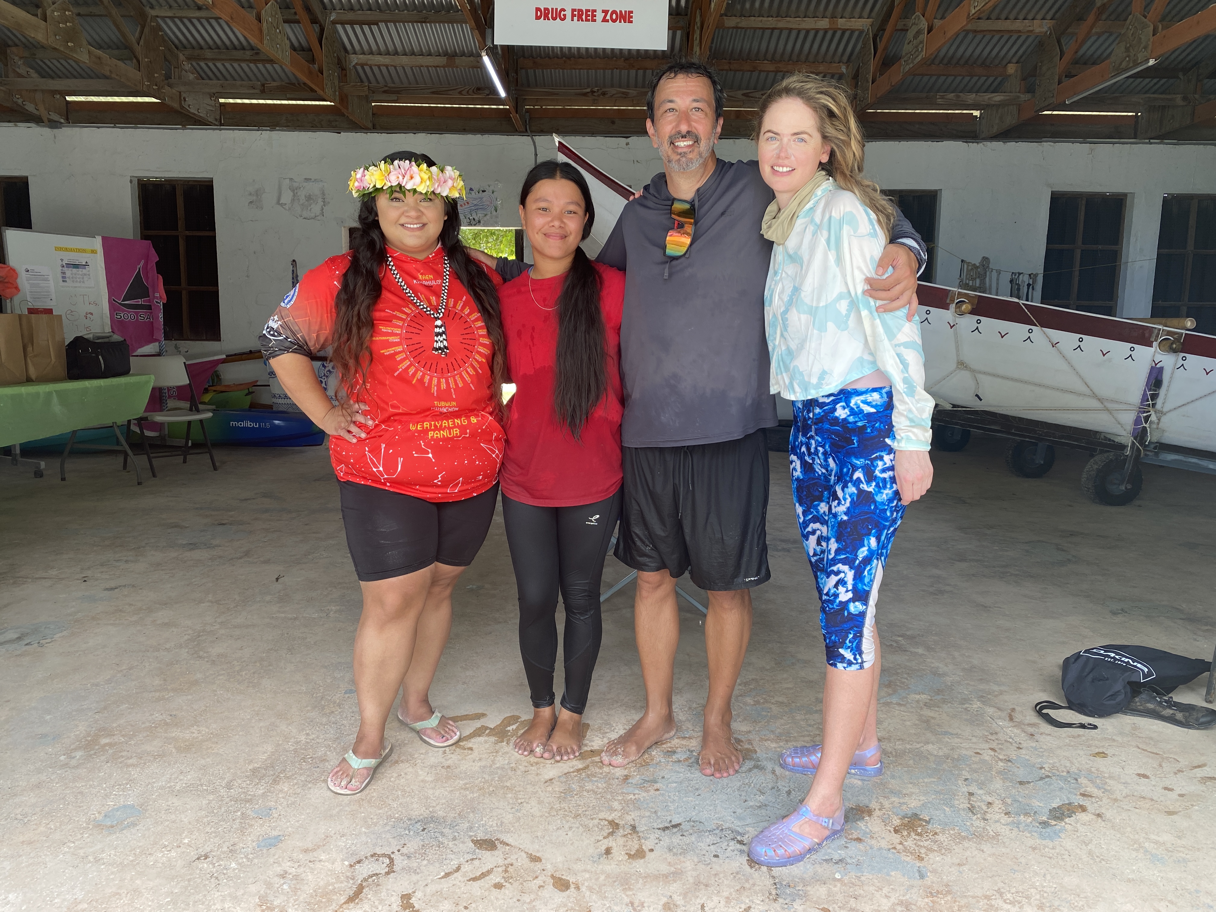 From left Anna Deleon Guerrero, Lianalynn Muña, Blane Goldman and wife India Staunton