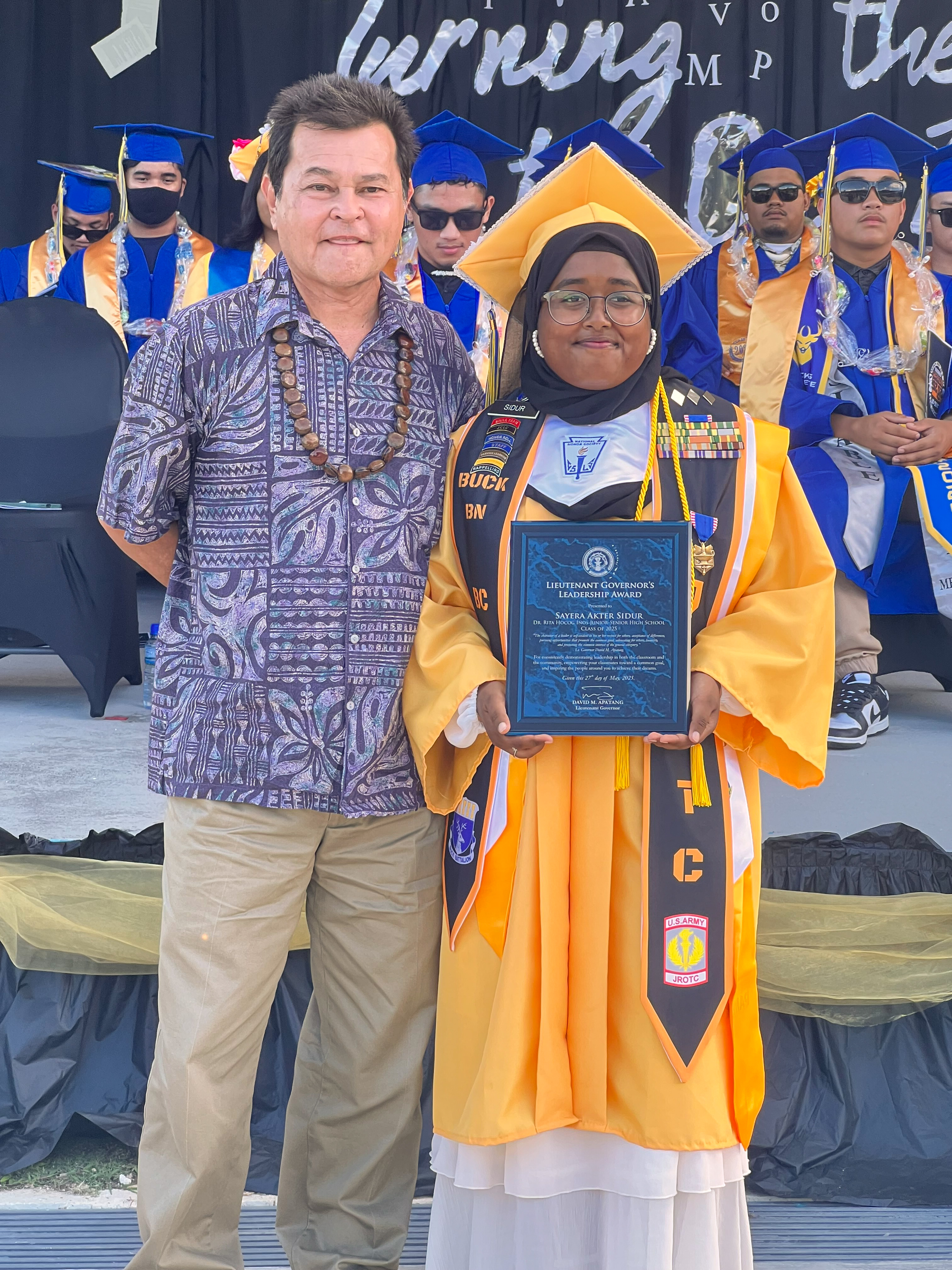 The Lieutenant Governor’s Leadership awardee is class salutatorian Sayera Akter Sidur.