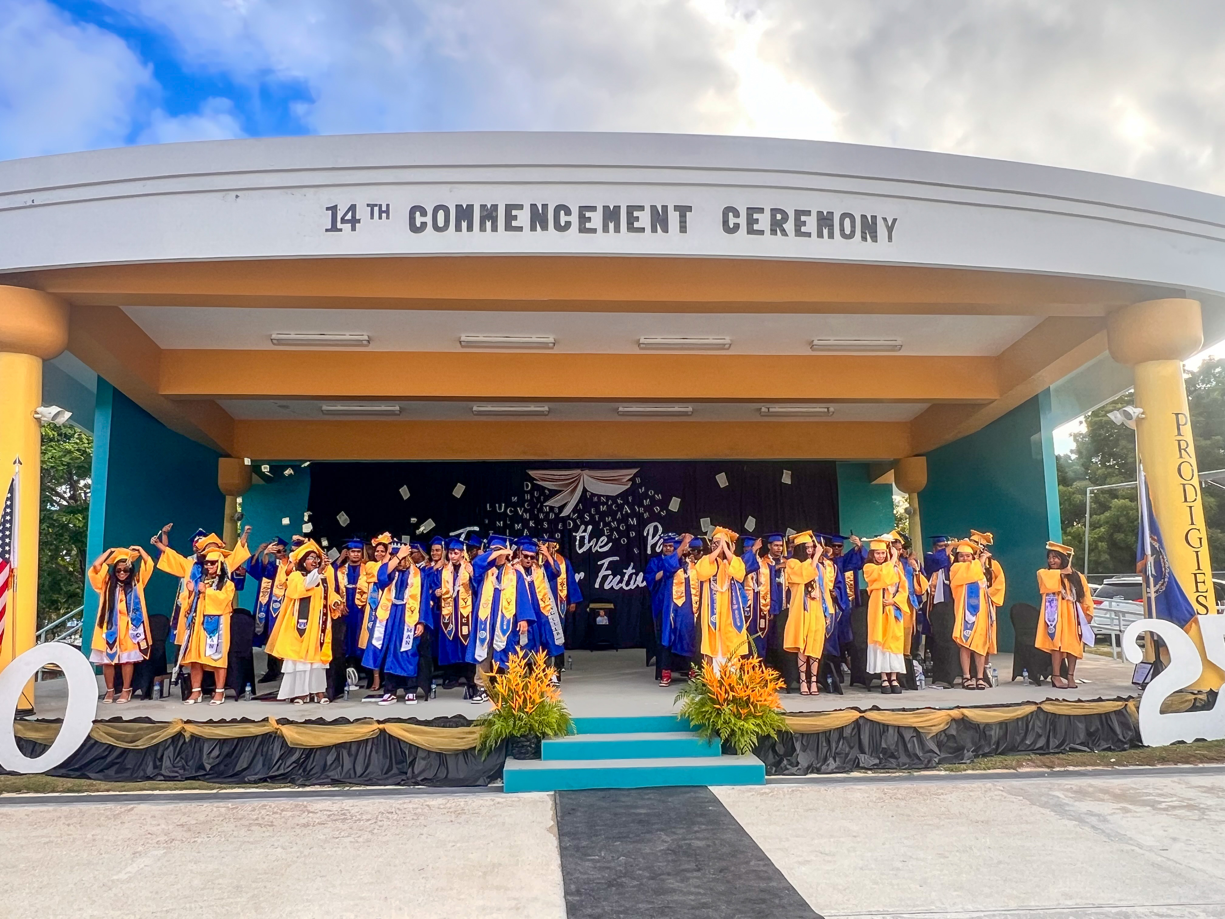 The members of the Class of 2025 of Dr. Rita Hocog Inos High School were presented to the Rota community on Tuesday afternoon, May 27, 2025. PSS photo
