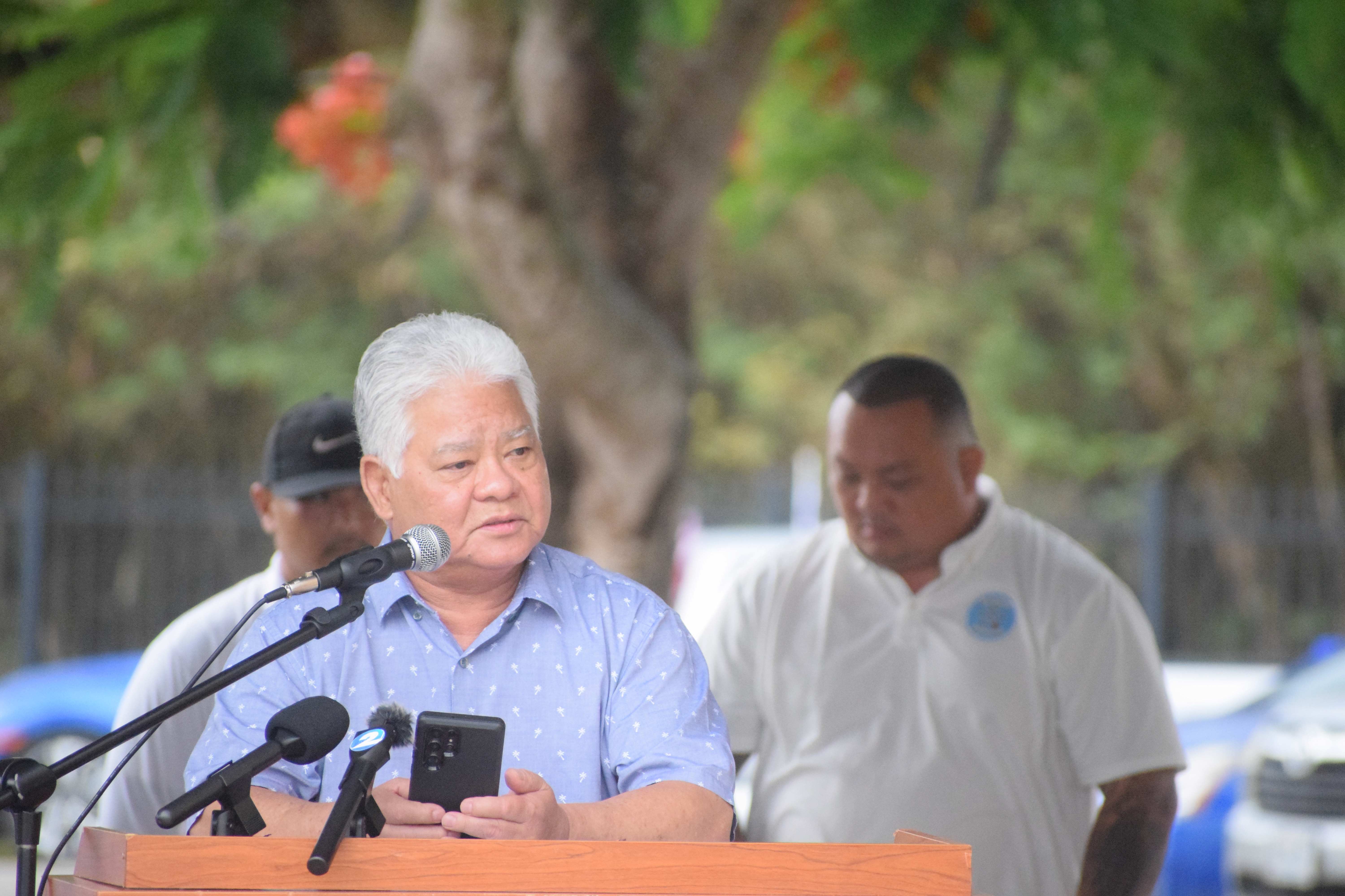 Gov. Arnold I. Palacios delivers his remarks.