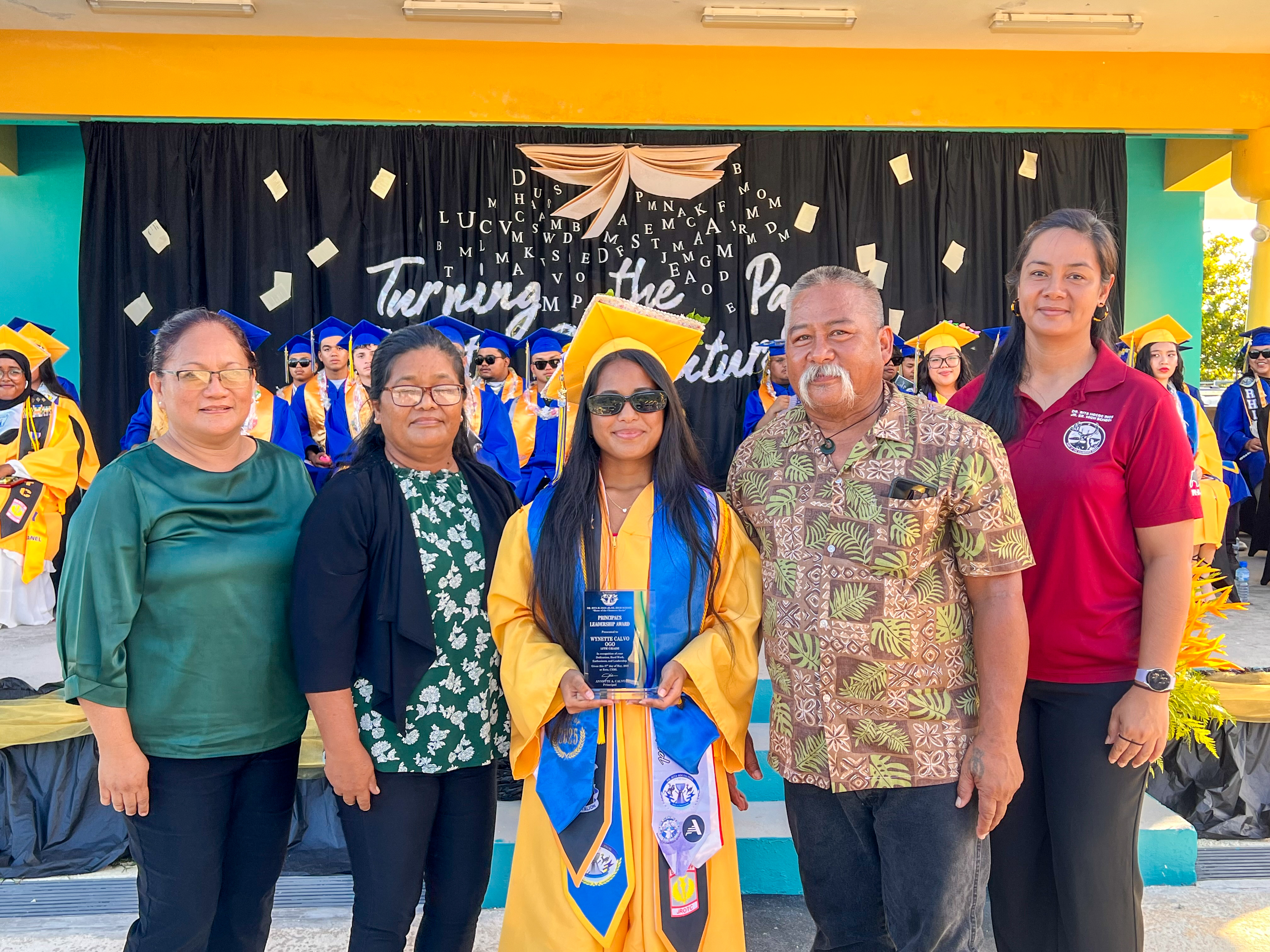 The Principal’s Leadership Award was presented to Wynette Calvo Ogo by Principal Annette A. Calvo and Vice Principal Deseriee Pendergrass.